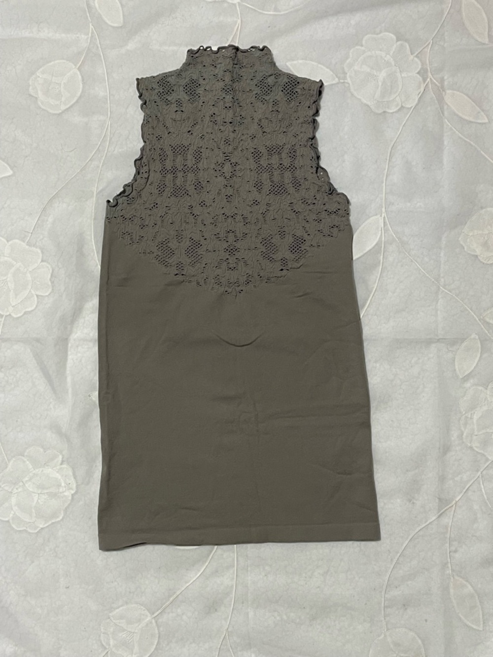 Intimately by Free People Sleeveless cut out Yoke Camisole in Olive